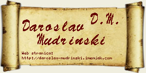 Daroslav Mudrinski vizit kartica